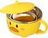 Get Plastic Food Storage Bowl In The Shape Of A Duck, Stainless Steel Core, 16 Cm - Yellow with best offers | Raneen.com