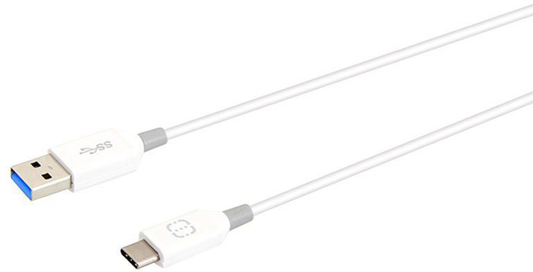 Type-C To USB A Charging Cable White 1.2 meter