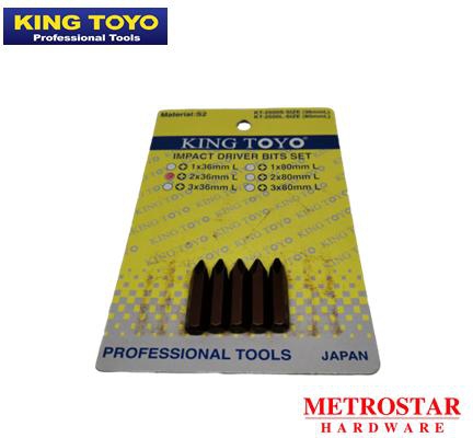 King Toyo Impact Driver Bit PH2 x 36mm (1pc)