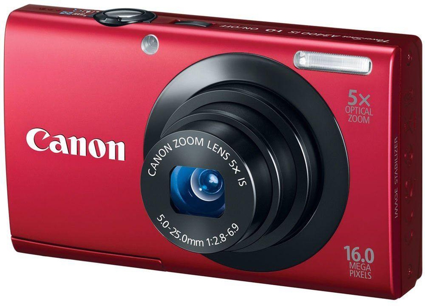 Canon PowerShot A3400 16.0 MP Digital Camera (A3400 IS) - Red