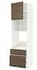 METOD / MAXIMERA High cab f oven/micro w dr/2 drwrs, white/Sinarp brown, 60x60x220 cm - IKEA