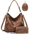 Hobo Bags for Women Handbags Purse Large Ladies Crossbody Purses Shoulder Bag Boho Designer 3pcs Set Faux Leather