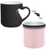 Ceramic Magic Mug With Inner Heart Handle Black/White