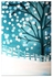 Hand Made Wall Painting Blue/White 190x125 centimeter