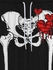Gothic Skeleton Ripped Heart Print Drawstring Jogger Pants For Men - 4xl