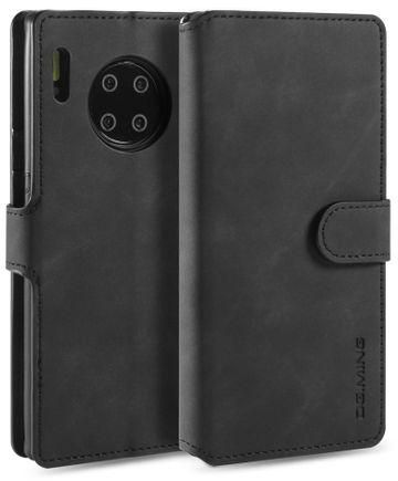 For Huawei Mate 30 Pro DG.MING Retro Oil Side Horizontal Flip Case With Holder & Card Slots & Wallet(Black)