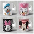 Mickey & Donald Duck Art Ceramic Mugs (350ml, 4 Pieces)