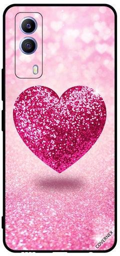 Protective Case Cover For vivo T1x Soft Glitter Heart