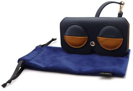 Leather Blue/Cinnamon Sunglasses Case
