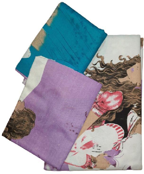 Cotton Bed Sheet Set - 240x175 Cm – 3 Pcs Multicolour