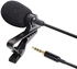 Professional Metal Microphone 3.5mm Jack Lavalier Tie Clip Microphone