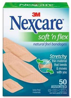Nexcare Soft n' Flex Comfort Assorted Bandage - 50's