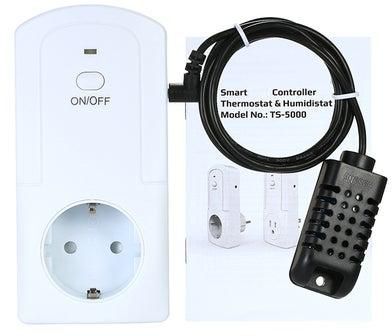 Wireless Remote Control Power Outlet Thermostat White