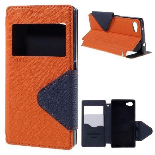 Roar Diary View Window Leather Cover for Sony Xperia Z5 Compact - Orange