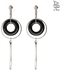 Agu Circle Earring - Silver & Black