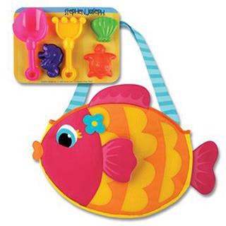 Fish Beach Totes w/Sand Toy Play Set