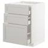 METOD / MAXIMERA Base cab f hob/3 fronts/3 drawers, white/Bodbyn off-white, 60x60 cm - IKEA