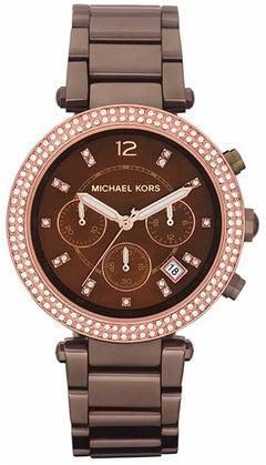 ساعة يد بعقارب وسوار من المعدن طراز MK5578 للنساء