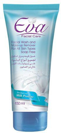 Eva Facial Wash and Make-up Remover with Milk Proteins For All Skin Types - 150ml