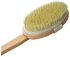 Dry Skin Body Brush 16"- Natural Bristle - For Dry Brushing - Detachable Handle -Removes Dead Skin & Toxins, Helps Cellulite, Lymphatic Functions, Blood Circulation & Exfoliation-Pouch & Hook Included
