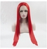 Fashionable Front Lace Long Hair Wig Red