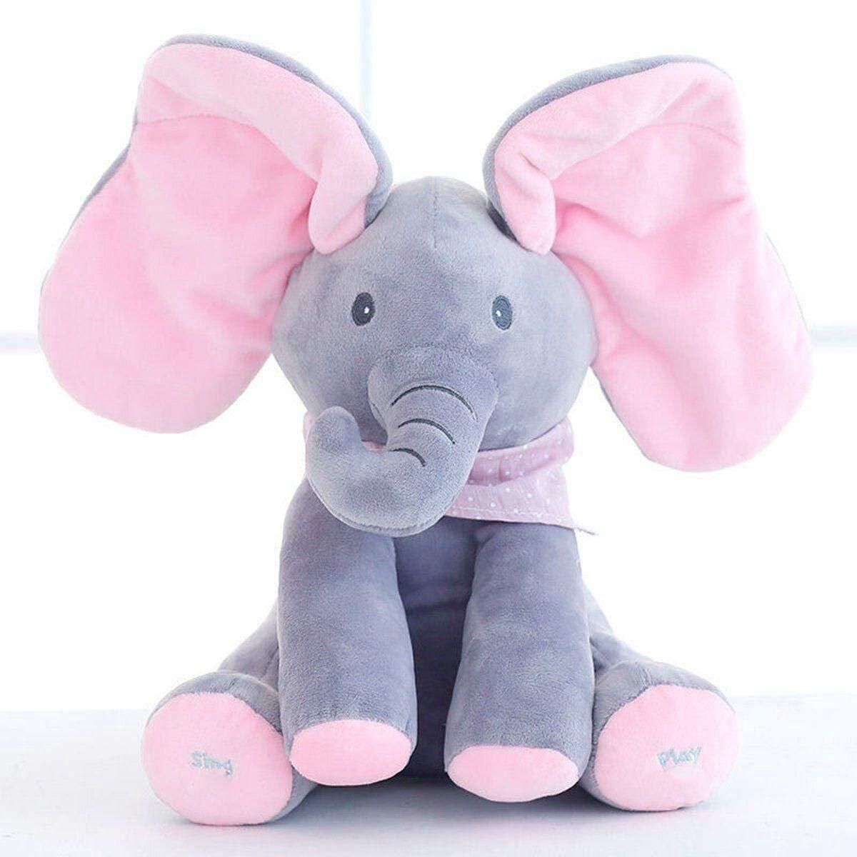 Generic Peek-A-Boo Elephant Baby Cute Singing Plush Toy