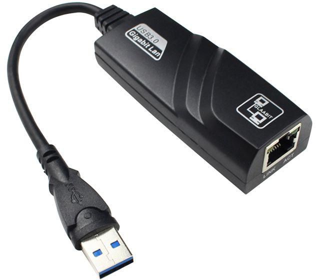 USB 3.0 To RJ45 Gigabit Ethernet 10/100/1000Mbps-Black