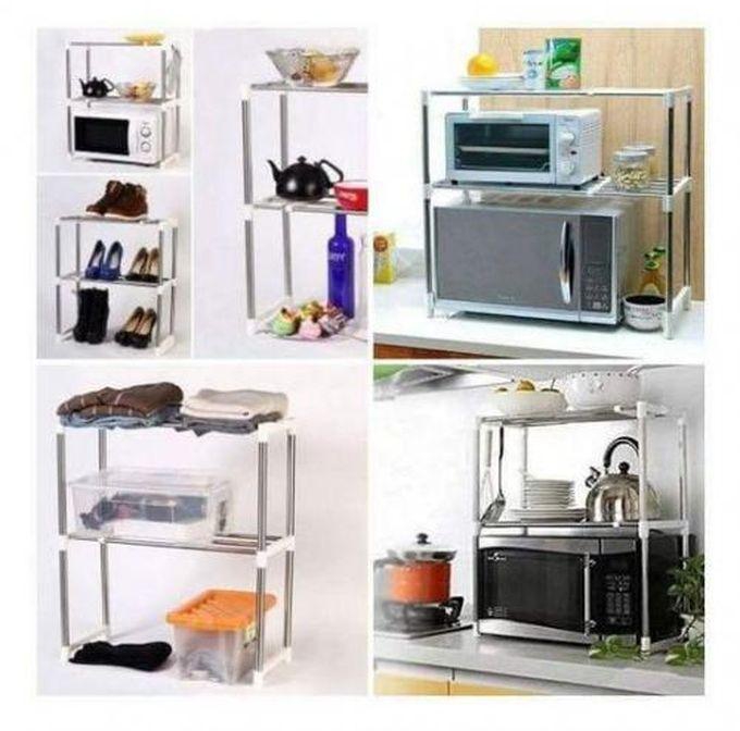 Expandable Stainless Steel Microwave Organizer