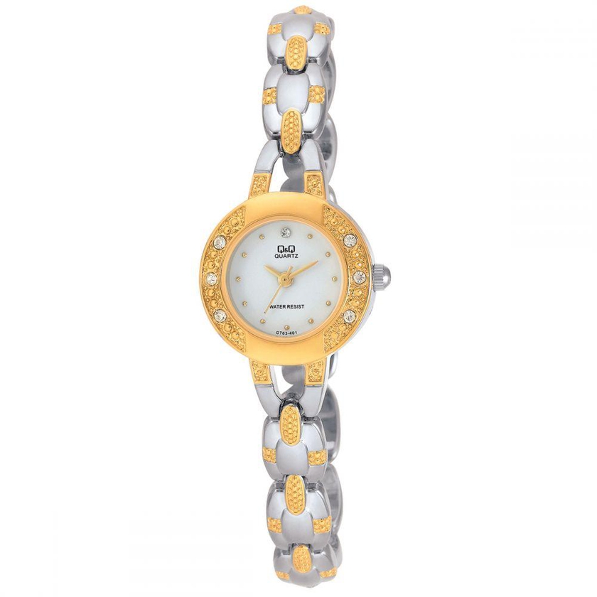 Q&Q For Women White Dial Stainless Steel Band Watch - GT63-401Y