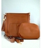 Fashion 2 in 1 Ladies Leather Handbag Brown