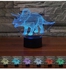 Dinosaur 3D Night Light 3D Illusion Lamp with Remote Control 16 Colors Changing Sport Fan Room Decoration Kids Room Idea