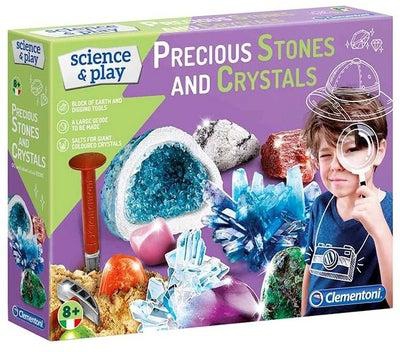 Clementoni educational game for children, gem and crystal set, teaching the secrets of mineralogy and crystals