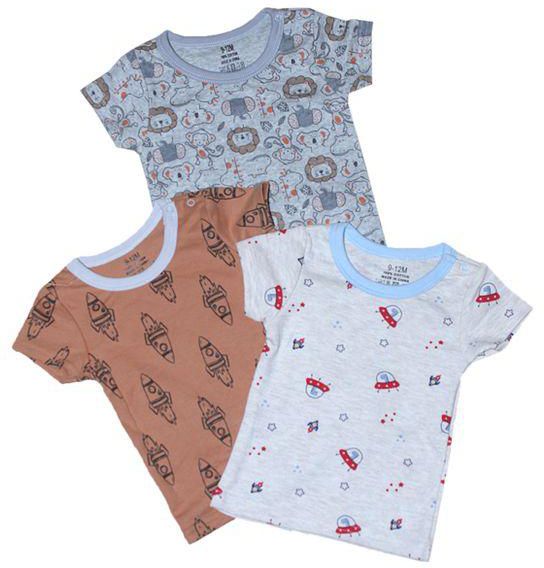 3 In A Pack Print Baby Multi Color Top