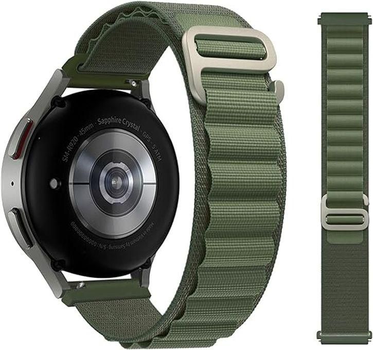 22mm Durable Band Compatible With Huawei Watch /GT2 / GT2 PRO / GT Runner / GT3 / GT3 Pro / GT4 / GT4 Pro / GT1 46mm, TenTech Knitted Alpine Loop Sport Band – Olive