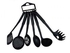 Generic Plastic Serving Spoons - 6 Pieces - Black