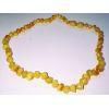 Amber Baby Teething Necklace - Yellow-White
