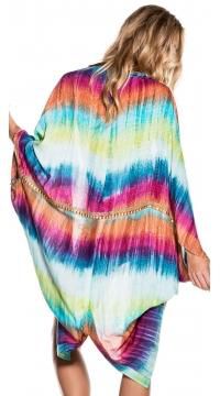 Summer seaside sunset bikini blouse cardigan yarn Rainbow color all code