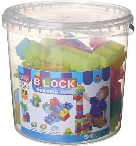 Stacking Blocks Bucket, 540 gm - Multi Color856_ with two years guarantee of satisfaction and quality