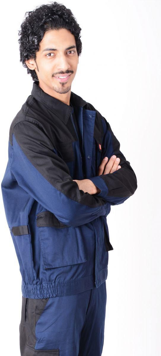 Work Jacket, Cotton, Blue And Black, Xxxl, Pscp8440k