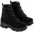 Ice Club Suede Lace Up Ankle Black Boot