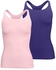 Silvy Set Of 2 Tank Tops For Women - Rose / Purple, Medium