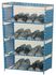 Generic 5 Tiers Portable Shoe Rack - Blue And White Doted