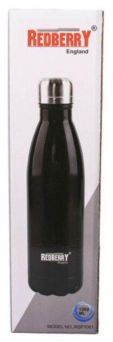 Red Berry RSF 1001 Insulated Double Wall Vacuum Bottle – 1L - Black