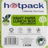 Hotpack kraft lunch box  5pieces