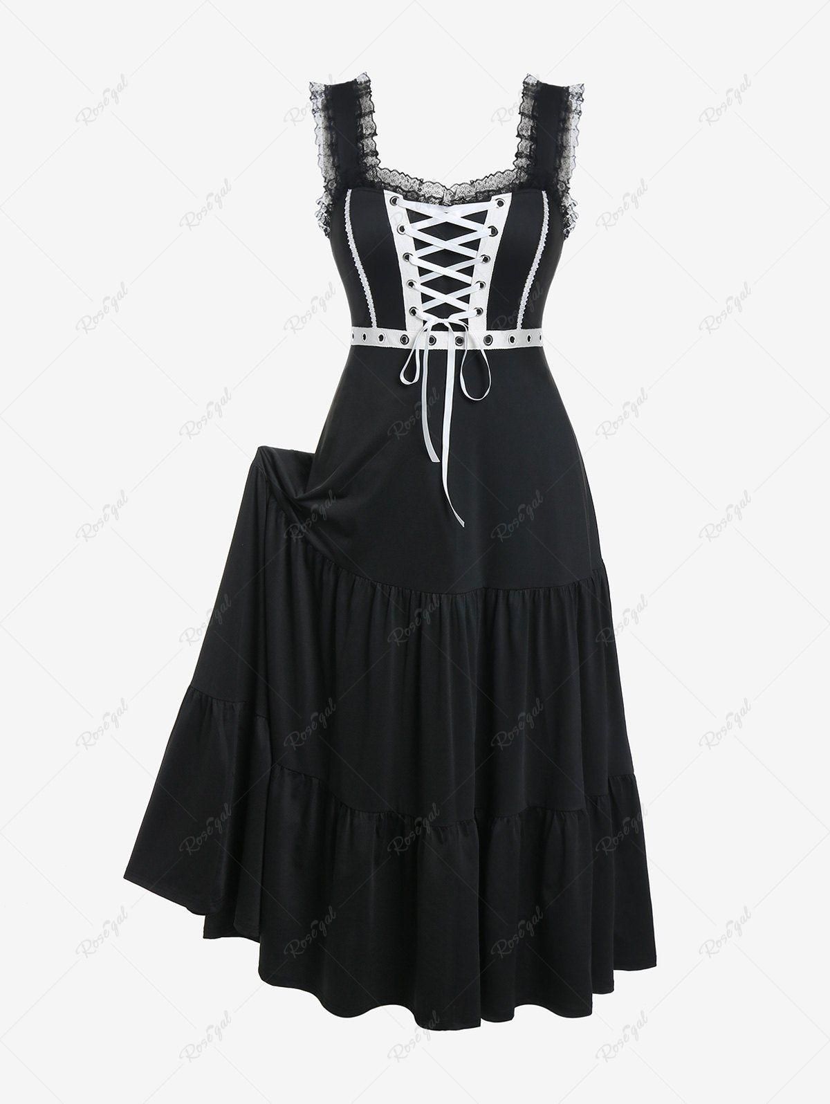 Gothic Sweetheart Lace Up Maxi Dress - 1x | Us 14-16