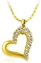 Mysmar 18K Yellow Gold Plated Crystal Heart Jewelry Set [MYMM117]