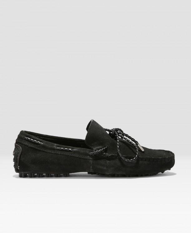 Black Tie Knot Loafers