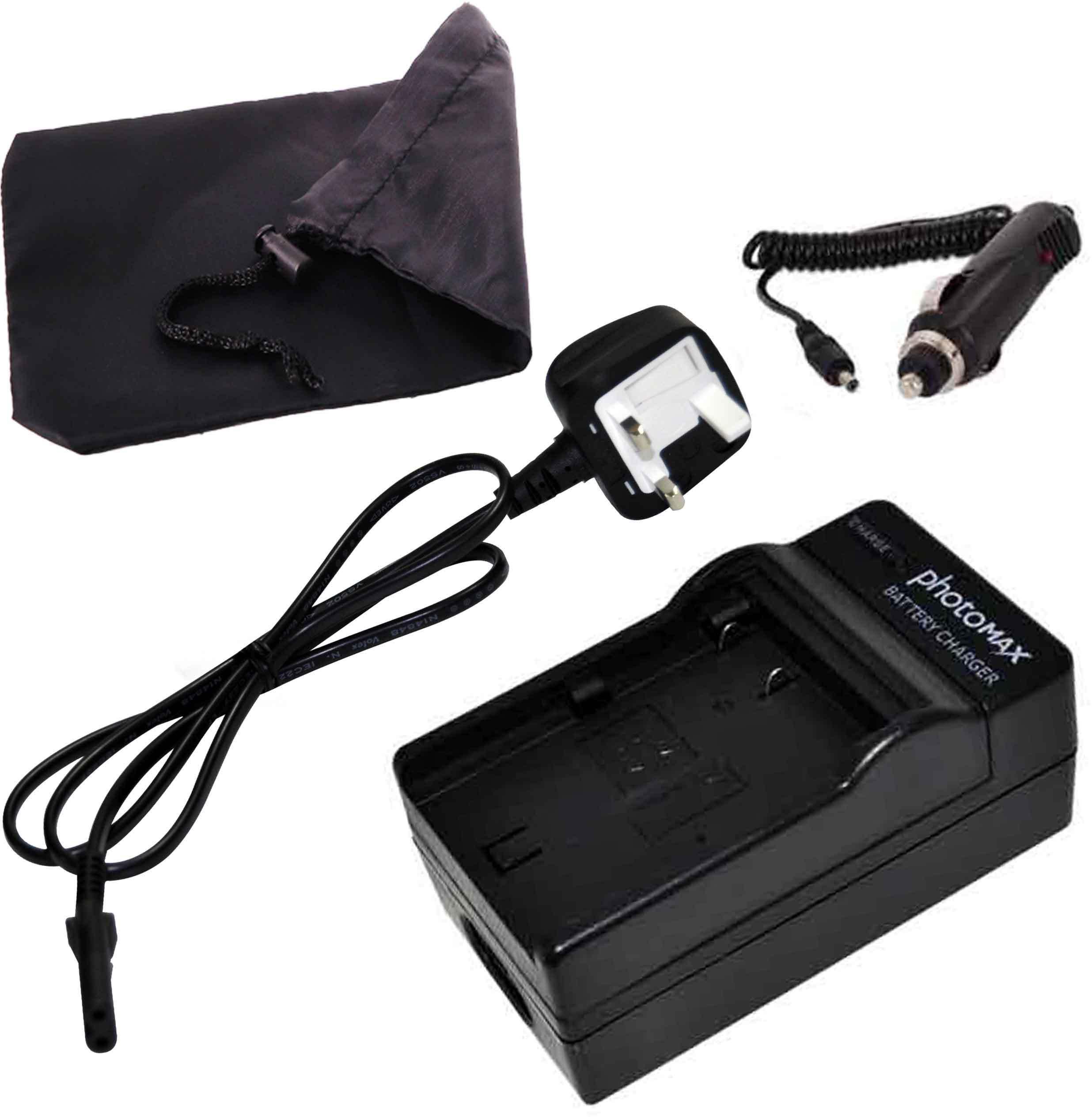 photoMAX Camera Battery Charger with UK Cable for Canon BP-508/ BP-511/ BP-511A/ BP-512/ BP-514