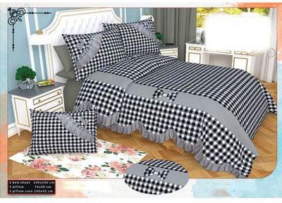 Cotton Bed Sheet Set 5 Pcs Cotton Multicolour 240x240cm