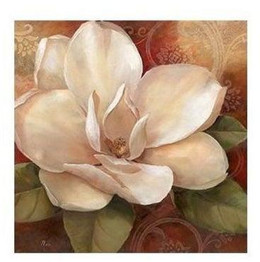 Decorative Wall Poster White/Brown/Green 50x50centimeter